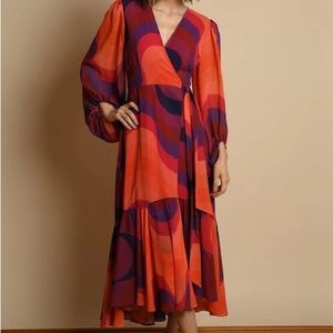 Hutch Anthropologie Robyn Wrap Dress Small